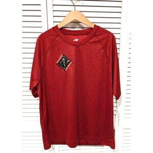 Zeroxposur Sun Protection Top Mens XL‎ Red Short Sleeve Rash Guard Fitness NWT